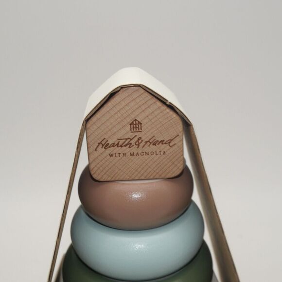 NEW Hearth & Hand With Magnolia Wood Ring Stacker Baby Learning Stacking Toy - Picture 7 of 7